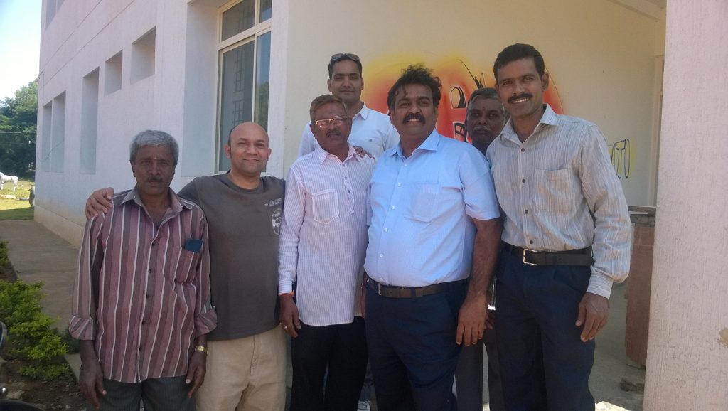 With the staff members of my time