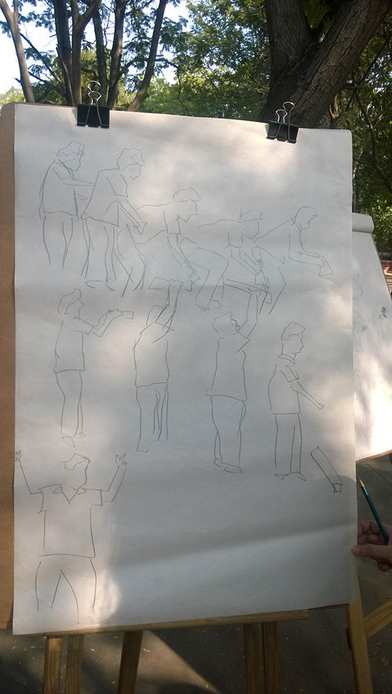 Different artists, different approaches to sketching.