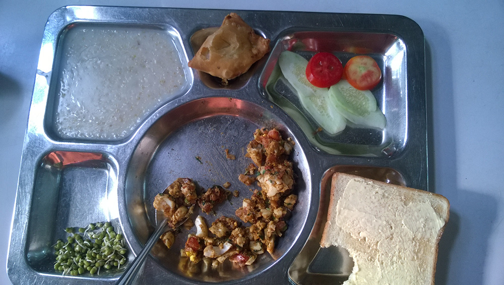 Starting with 'EAT'. Yummy breakfast at the NID mess