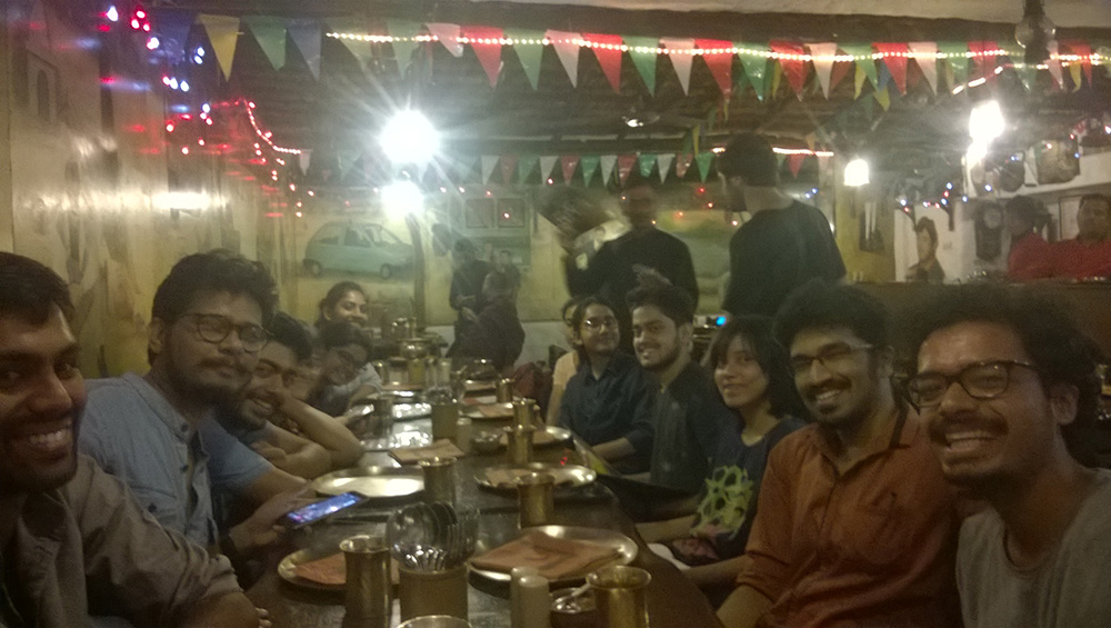 Dinner with the entire batch